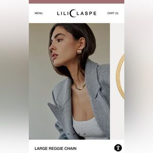 Lili Claspe 15.5” Gold Large Reggie Chain Necklace